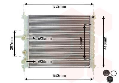 Radiatorius, variklio aušinimas VAN WEZEL 17002326
