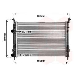 Radiatorius, variklio aušinimas VAN WEZEL 17002336
