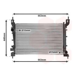 Radiatorius, variklio aušinimas VAN WEZEL 17002358