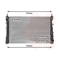 Radiatorius, variklio aušinimas VAN WEZEL 17002359