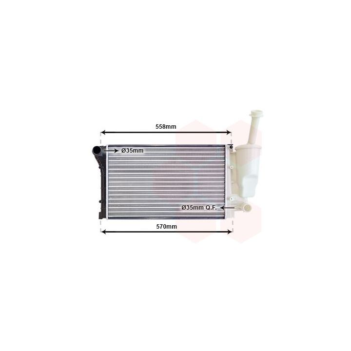 Radiatorius, variklio aušinimas VAN WEZEL 17002368