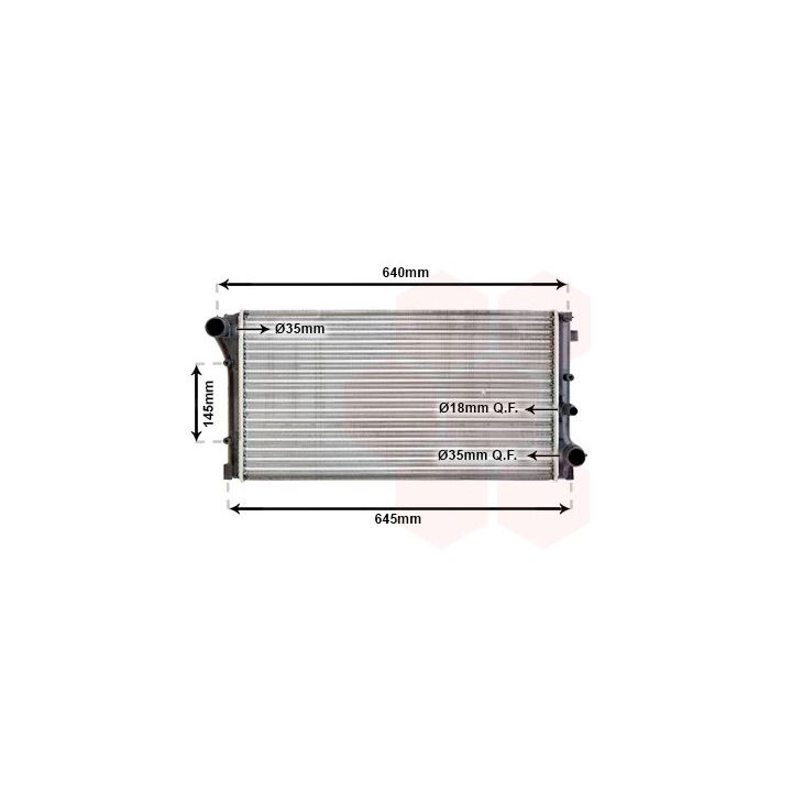 Radiatorius, variklio aušinimas VAN WEZEL 17002379