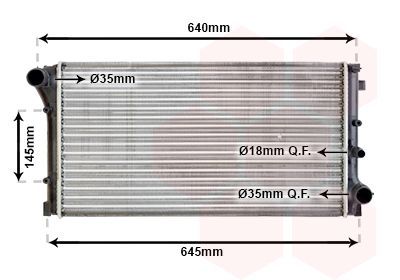 Radiatorius, variklio aušinimas VAN WEZEL 17002379