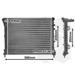 Radiatorius, variklio aušinimas VAN WEZEL 17002387