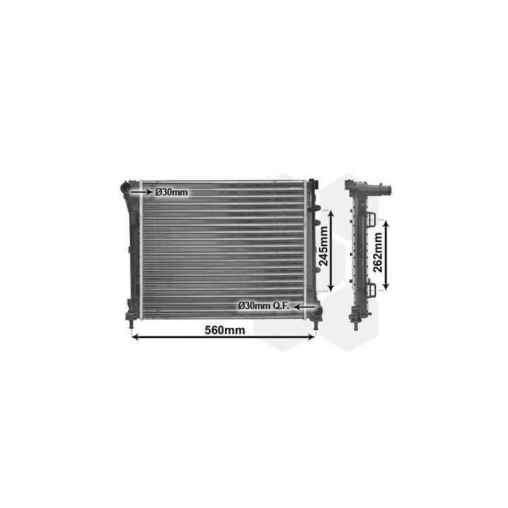 Radiatorius, variklio aušinimas VAN WEZEL 17002387