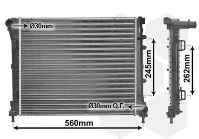 Radiatorius, variklio aušinimas VAN WEZEL 17002387