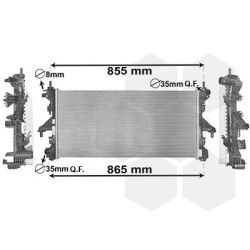 Radiatorius, variklio aušinimas VAN WEZEL 17002398