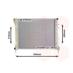 Radiatorius, variklio aušinimas VAN WEZEL 17002403