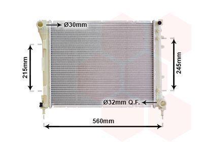 Radiatorius, variklio aušinimas VAN WEZEL 17002403