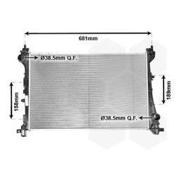 Radiatorius, variklio aušinimas VAN WEZEL 17002420