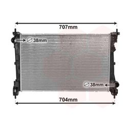 Radiatorius, variklio aušinimas VAN WEZEL 17002454