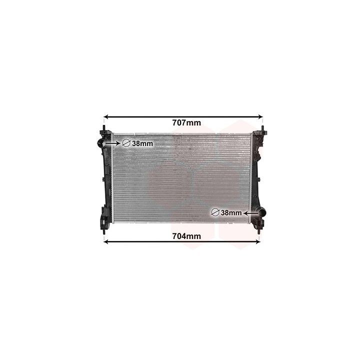 Radiatorius, variklio aušinimas VAN WEZEL 17002454