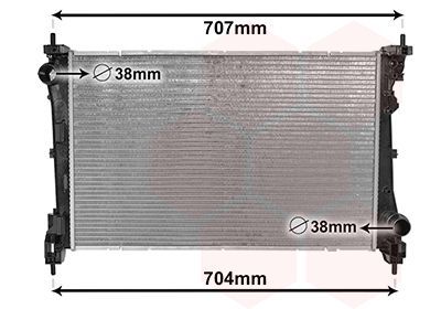 Radiatorius, variklio aušinimas VAN WEZEL 17002454