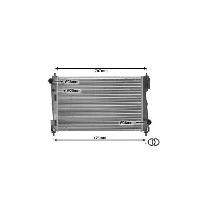 Radiatorius, variklio aušinimas VAN WEZEL 17012311