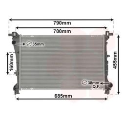 Radiatorius, variklio aušinimas VAN WEZEL 17012706