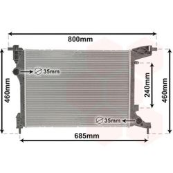 Radiatorius, variklio aušinimas VAN WEZEL 17012707