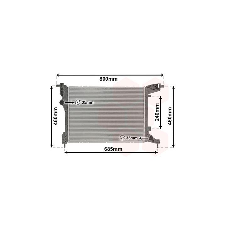 Radiatorius, variklio aušinimas VAN WEZEL 17012707