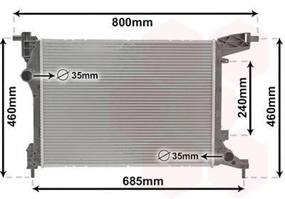 Radiatorius, variklio aušinimas VAN WEZEL 17012707