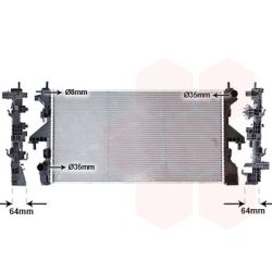 Radiatorius, variklio aušinimas VAN WEZEL 17012715