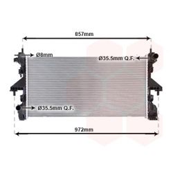 Radiatorius, variklio aušinimas VAN WEZEL 17012717