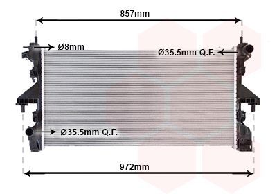 Radiatorius, variklio aušinimas VAN WEZEL 17012717