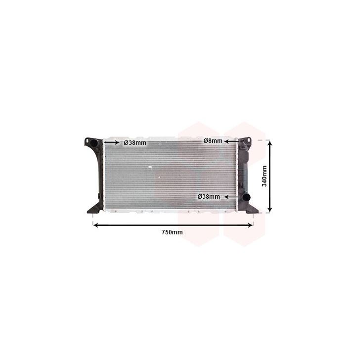 Radiatorius, variklio aušinimas VAN WEZEL 18002085