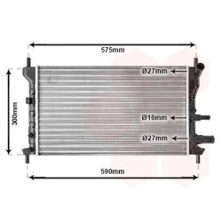Radiatorius, variklio aušinimas VAN WEZEL 18002218