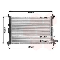 Radiatorius, variklio aušinimas VAN WEZEL 18002220