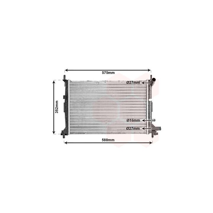 Radiatorius, variklio aušinimas VAN WEZEL 18002220