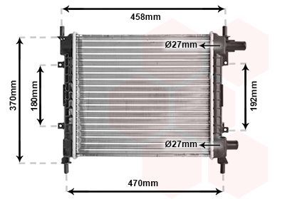 Radiatorius, variklio aušinimas VAN WEZEL 18002257