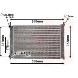 Radiatorius, variklio aušinimas VAN WEZEL 18002326