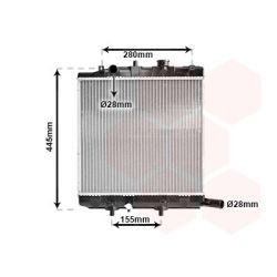 Radiatorius, variklio aušinimas VAN WEZEL 27002139