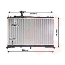 Radiatorius, variklio aušinimas VAN WEZEL 27002160
