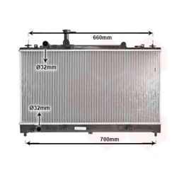 Radiatorius, variklio aušinimas VAN WEZEL 27002162