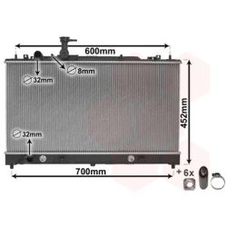 Radiatorius, variklio aušinimas VAN WEZEL 27002163