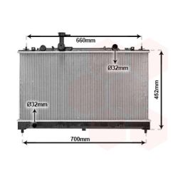 Radiatorius, variklio aušinimas VAN WEZEL 27002164