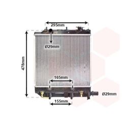 Radiatorius, variklio aušinimas VAN WEZEL 27002166