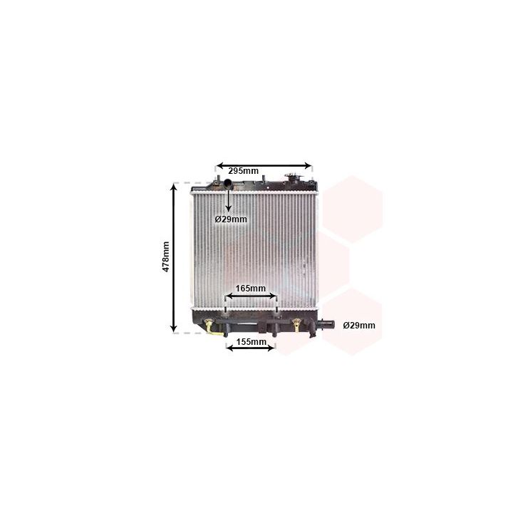 Radiatorius, variklio aušinimas VAN WEZEL 27002166