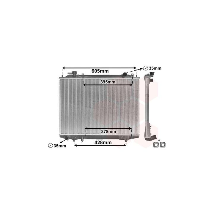 Radiatorius, variklio aušinimas VAN WEZEL 27002171