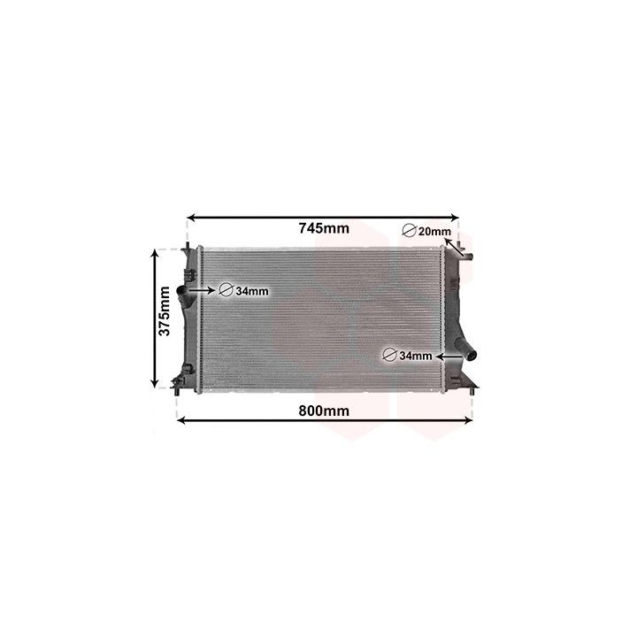 Radiatorius, variklio aušinimas VAN WEZEL 27002183