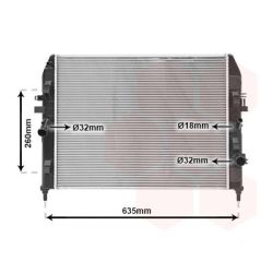 Radiatorius, variklio aušinimas VAN WEZEL 27002205