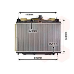 Radiatorius, variklio aušinimas VAN WEZEL 27002213