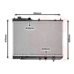 Radiatorius, variklio aušinimas VAN WEZEL 27002214