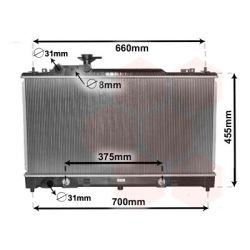 Radiatorius, variklio aušinimas VAN WEZEL 27002223