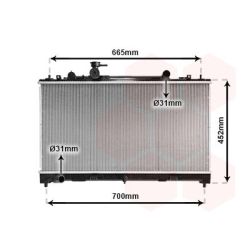 Radiatorius, variklio aušinimas VAN WEZEL 27002226