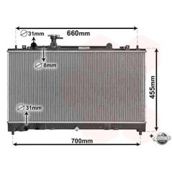 Radiatorius, variklio aušinimas VAN WEZEL 27002227