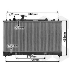 Radiatorius, variklio aušinimas VAN WEZEL 27002228
