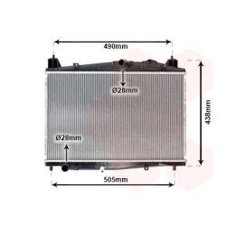 Radiatorius, variklio aušinimas VAN WEZEL 27002229
