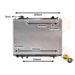 Radiatorius, variklio aušinimas VAN WEZEL 27002235