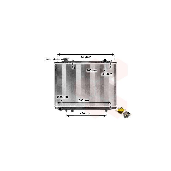 Radiatorius, variklio aušinimas VAN WEZEL 27002235